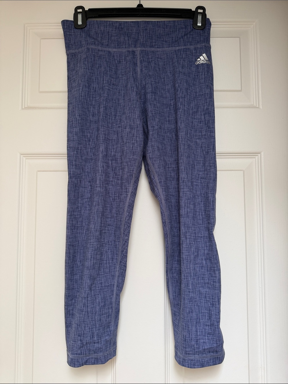adidas Girls' Heathered Blue Athletic Leggings